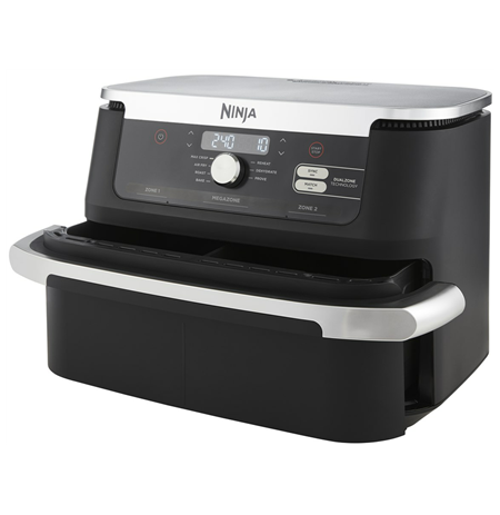 NINJA | Double Air Fryer | AF500EU Foodi FlexDrawer | Power 2470 W | Capacity 10.4 L | Black