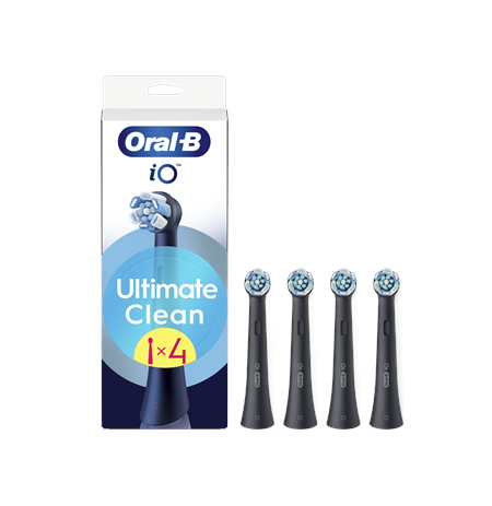 Oral-B Replaceable toothbrush heads | iO UltimateClean | Heads | For adults | Number of brush heads included 4 | Black
