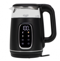 Adler Kettle with LED Display | AD 1305 | Electric | 2200 W | 1.7 L | Plastic | 360° rotational base | Black/Silver