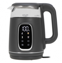 Adler Kettle with LED Display | AD 1305 | Electric | 2200 W | 1.7 L | Plastic | 360° rotational base | Grey