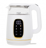 Adler Kettle with LED Display | AD 1305 | Electric | 2200 W | 1.7 L | Plastic | 360° rotational base | White/Gold