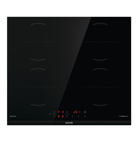 Gorenje Hob | GI6401BCE | Induction | Number of burners/cooking zones 4 | Touch control | Timer | Black