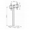 Techly ICA-TR11 TV mount/stand 177.8 cm (70") Black, Silver