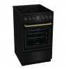Gorenje Cooker | GECS5B70CLB | Hob type Vitroceramic | Oven type Electric | Black | Width 50 cm | Depth 59.4 cm | 70 L