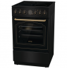 Gorenje Cooker | GECS5B70CLB | Hob type Vitroceramic | Oven type Electric | Black | Width 50 cm | Depth 59.4 cm | 70 L
