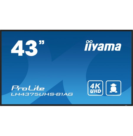 IIYAMA 108cm  (43") LH4375UHS-B1AG 16:9 DVI+HDMI+USB IPS retail
