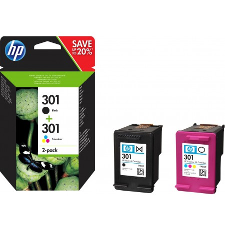 HP 301 2-pack Black/Tri-color Original Ink Cartridges