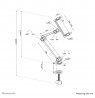 Neomounts DS15-545WH1 Tablet holder desk clamp 4.7-12.9" - universal - full motion