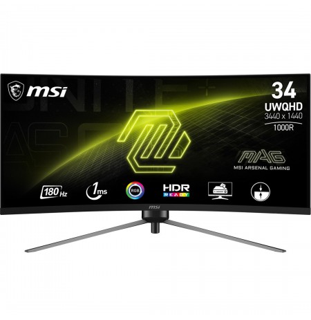 MSI MAG 345CQRDE computer monitor 86.4 cm (34") 3440 x 1440 pixels UltraWide Dual Quad HD Black