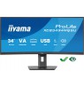 iiyama ProLite XCB3494WQSU-B1 computer monitor 86.4 cm (34") 3440 x 1440 pixels UltraWide Quad HD LED Black