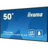 iiyama LH5065UHSB-B1AG Signage Display Digital signage flat panel 125.7 cm (49.5") LCD Wi-Fi 800 cd/m² 4K Ultra HD Black