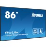 iiyama LH8675UHS-B1AG Signage Display Digital signage flat panel 2.17 m (85.6") LCD Wi-Fi 500 cd/m² 4K Ultra HD Black Built-in