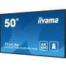 iiyama LH5075UHS-B1AG Signage Display Digital signage flat panel 125.7 cm (49.5") LCD Wi-Fi 500 cd/m² 4K Ultra HD Black