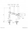 Neomounts DS60-600BL1 Monitor arm 10-32" - Quick-fix - 180°-stop