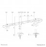 Neomounts DS60-600BL2 Monitor arm 10-32" - Quick-fix - 180°-stop