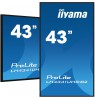 iiyama LH4341UHS-B2 Signage Display 108 cm (42.5") LCD 500 cd/m² 4K Ultra HD Built-in processor Android 8.0 18/7
