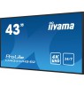 iiyama LH4341UHS-B2 Signage Display 108 cm (42.5") LCD 500 cd/m² 4K Ultra HD Built-in processor Android 8.0 18/7