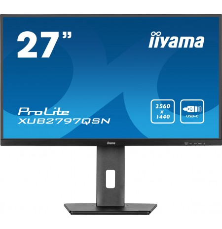 iiyama ProLite XUB2797QSN-B2 computer monitor 68.6 cm (27") 2560 x 1440 pixels 2K Ultra HD LED Black