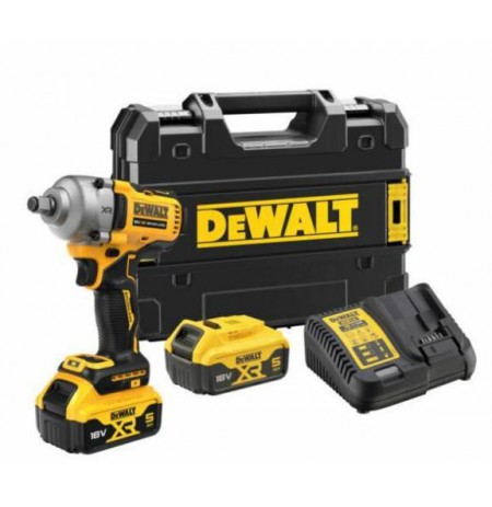DEWALT. IMPACT WRENCH 1/2" 18V 812Nm 2x5.0Ah 4-SPEED TSTAK CIRCLIP DCF891P2T