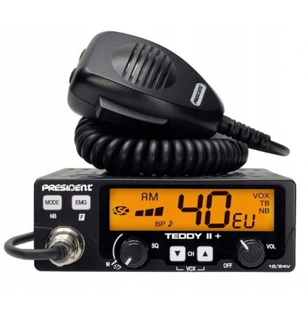 President Teddy II+ AM/FM CB radio Black