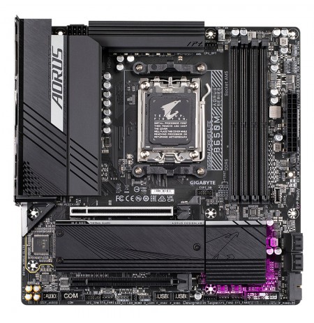 GIGABYTE B650M AORUS ELITE Motherboard - AMD Ryzen 9000 CPUs, 12+2+2 Phases VRM, up to 8000MHz DDR5, 1xPCIe 5.0 + 1xPCIe 4.0