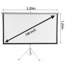 Extralink Projection Screen 100" | Projection Screen | 16:9, 220x125cm, PVC, semi-automatic coiling
