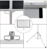 Extralink Projection Screen 100" | Projection Screen | 16:9, 220x125cm, PVC, semi-automatic coiling