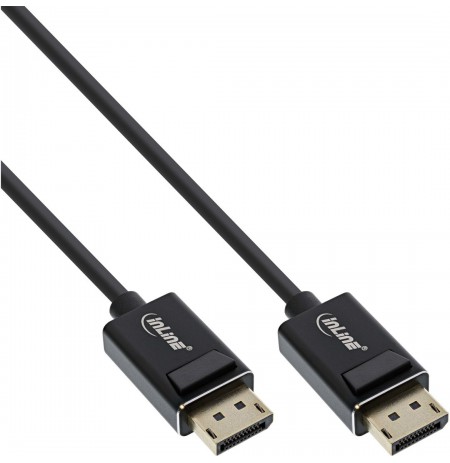 InLine DisplayPort 2.0 cable, 8K4K UHBR, black, gold-plated contacts, 2m
