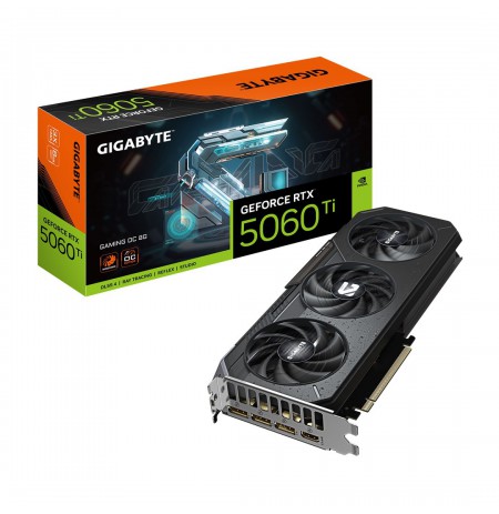 GIGABYTE GeForce RTX 5060 Ti GAMING OC 8G Graphics Card - 8GB GDDR7, 128bit, PCI-E 5.0, 2647MHz Core Clock, 3 x DisplayPort, 1