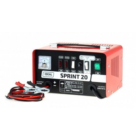 Charger SPRINT 20, charging voltage: 12/24 V IDEAL, charging current: 20A, supply voltage: 230V, battery type: Ca/Ca