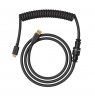 Glorious GMMK Coiled Cable Phantom Black,  USB-C/USB-A, black
