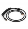 Glorious GMMK Coiled Cable Phantom Black,  USB-C/USB-A, black