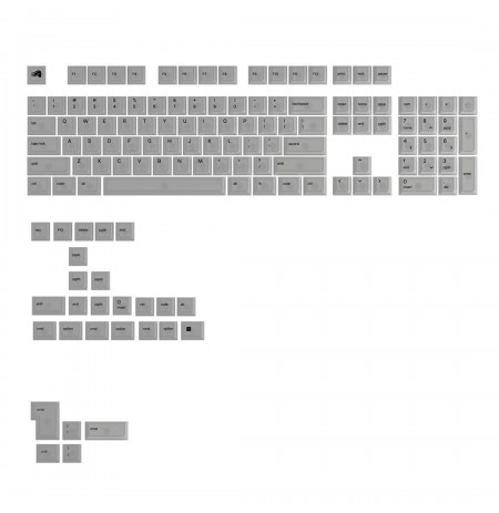 Glorious Polychroma V2 Keycaps, ANSI Layout (US), Polycarbonate, UV Print - Transparent