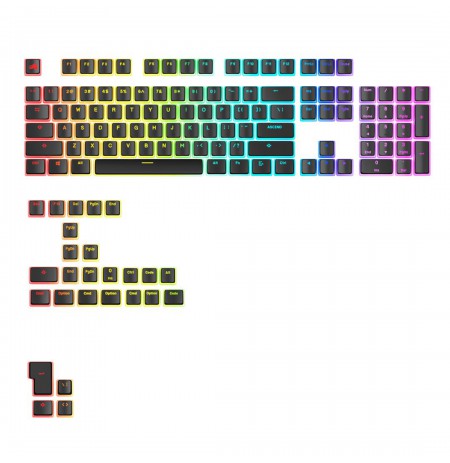 Glorious Aura V3 Keycaps, ANSI Layout (US), PBT, Doubleshot - Schwarz