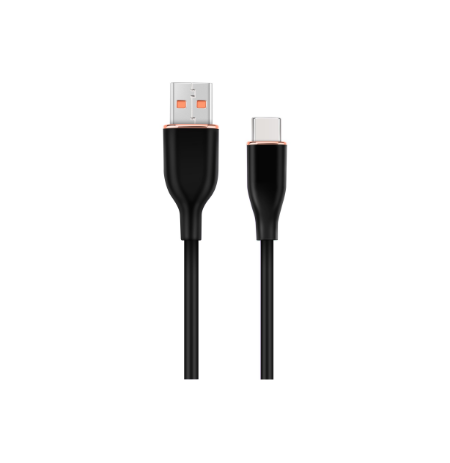 Cablexpert Premium silicon Type-C USB charging and data cable, 1.5 m | CC-USB2S-AMCM-1.5M-BK