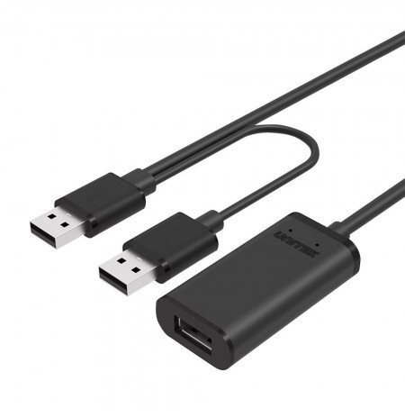 UNITEK Y-278 USB cable 10 m USB 2.0 2 x USB A USB A Black