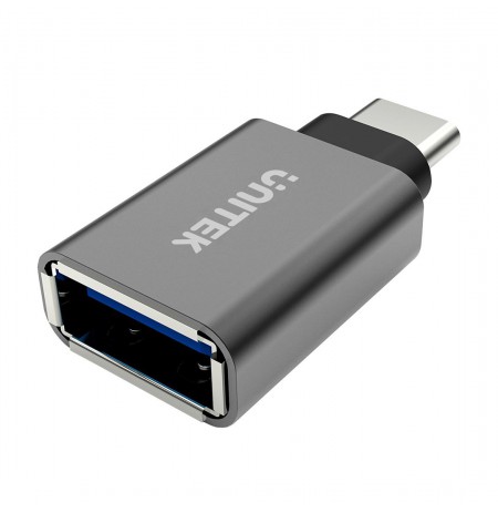 UNITEK Y-A025CGY cable interface/gender adapter USB Type-C USB Type-A Metallic