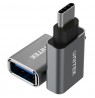 UNITEK Y-A025CGY cable interface/gender adapter USB Type-C USB Type-A Metallic