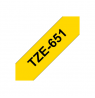 Brother | TZe-651 Laminated Tape | Black On Yellow | TZe | 8 m | 2.4 cm
