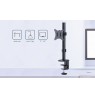 Gembird MA-D1-02 Desk mounted single monitor arm, 17”-32”, 9kg