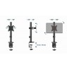 Gembird MA-D1-02 Desk mounted single monitor arm, 17”-32”, 9kg