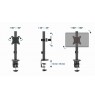 Gembird MA-D1-02 Desk mounted single monitor arm, 17”-32”, 9kg