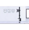 Gembird MA-D1-02 Desk mounted single monitor arm, 17”-32”, 9kg