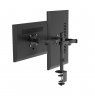 Gembird MA-D2-03 Adjustable desk mounted double monitor arm, 17”-32”, black