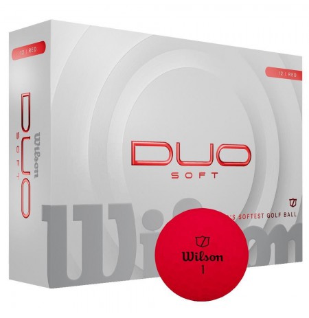 WILSON DUO SOFT 12-BALL golfo kamuoliukai Red