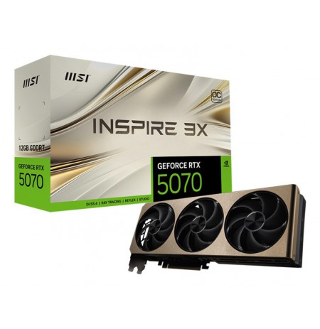 MSI GeForce RTX 5070 12G INSPIRE 3X OC NVIDIA 12 GB GDDR7