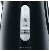 Severin WK 3410 electric kettle 1 L 2200 W Black