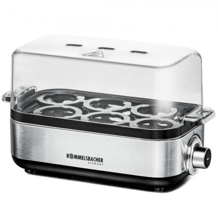 Rommelsbacher ER 600 egg cooker 6 egg(s) 400 W Stainless steel, Transparent