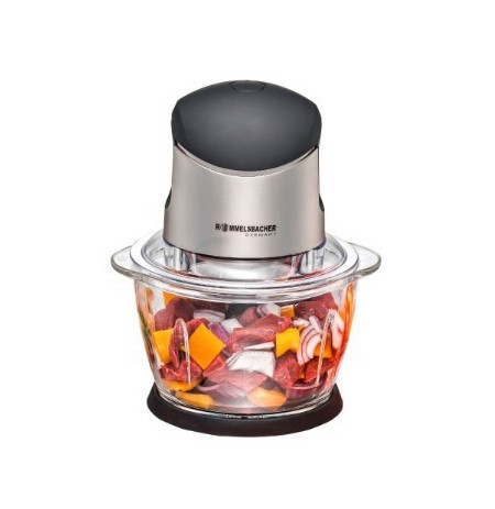 Rommelsbacher MZ 400 electric food chopper 1 L 400 W Black, Stainless steel