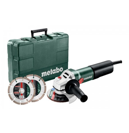 Metabo angle grinder 125 /WEQ 1400-125 1400W electronics + 2 diamond disks case
